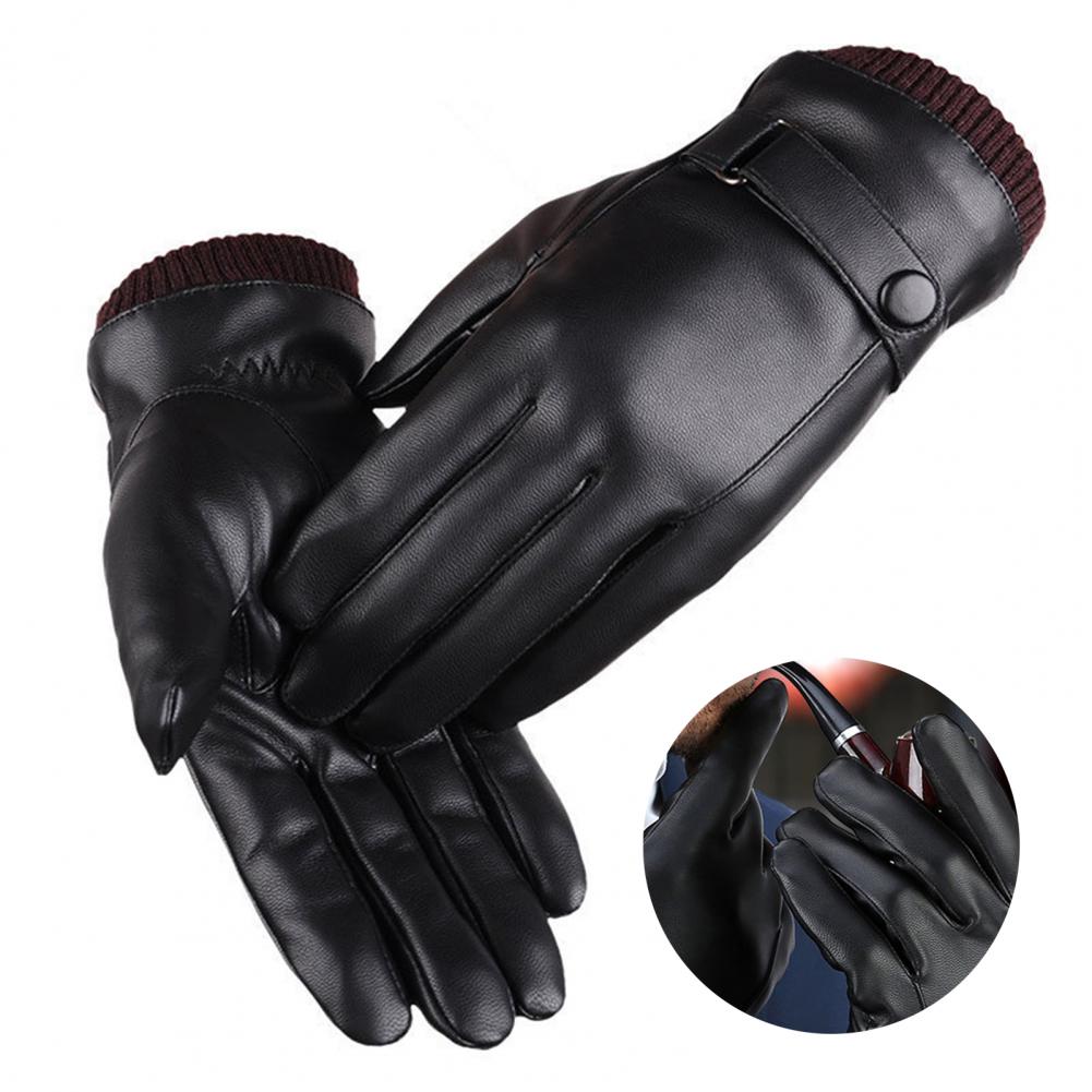 Faux Leather Full Finger Touch - Winter Glove Insulated review and price