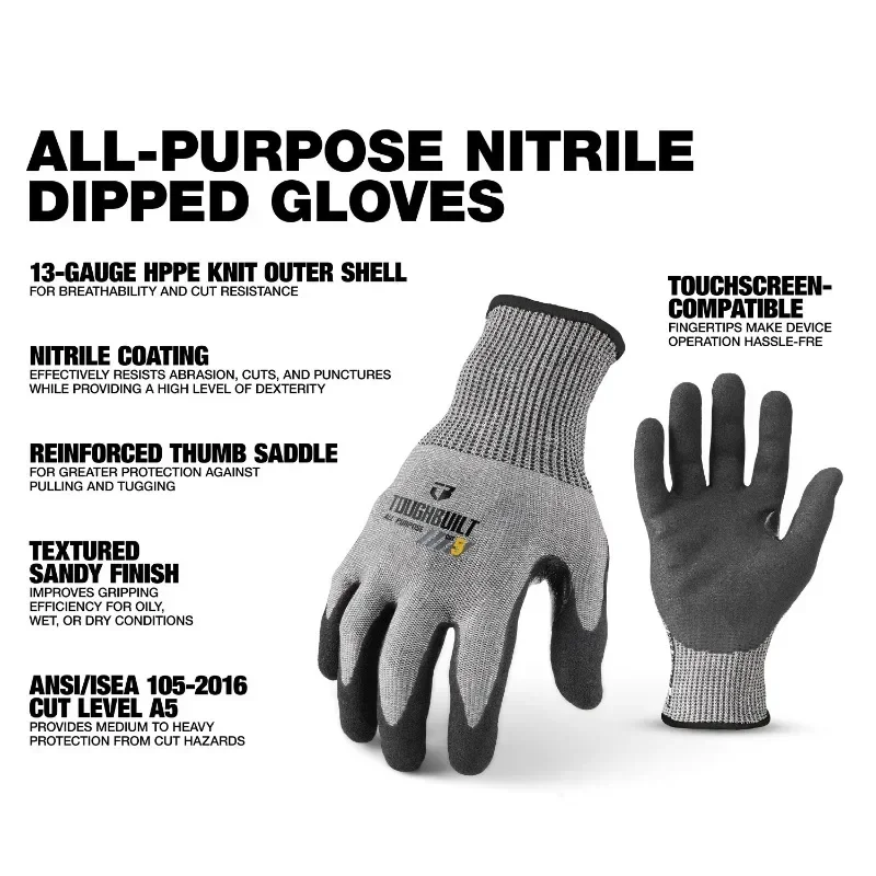 ToughBuilt TB-P2-112-5-L Nitri - Nitrile Mechanic Glove review and price